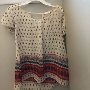 Hippie loose fitting short sleeve top